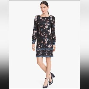 Cherry Blossom Floral/JerseyLong Sleeve Dress